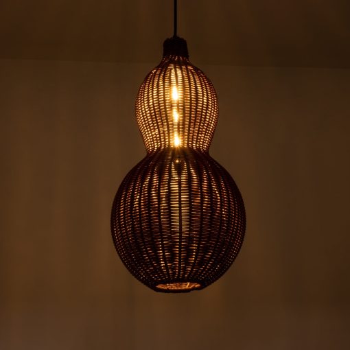 Brown rattan pendant 30*60cm – Image 2