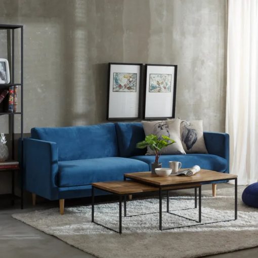 S/2 NATURAL-BLACK COFFEE TABLE 80 X 60 X 40 CM – Image 2