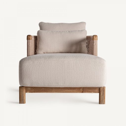 TEAK ROPE CHAISE LONGUE – Image 2