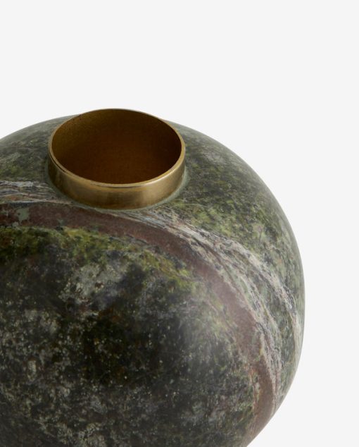 ULVA CANDLE HOLDER, GREEN MARBLE – Image 2