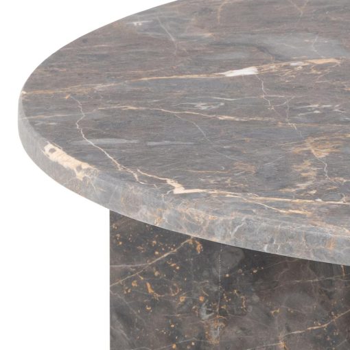 Round coffee table Ø90x42 cm brown Marron – Image 2
