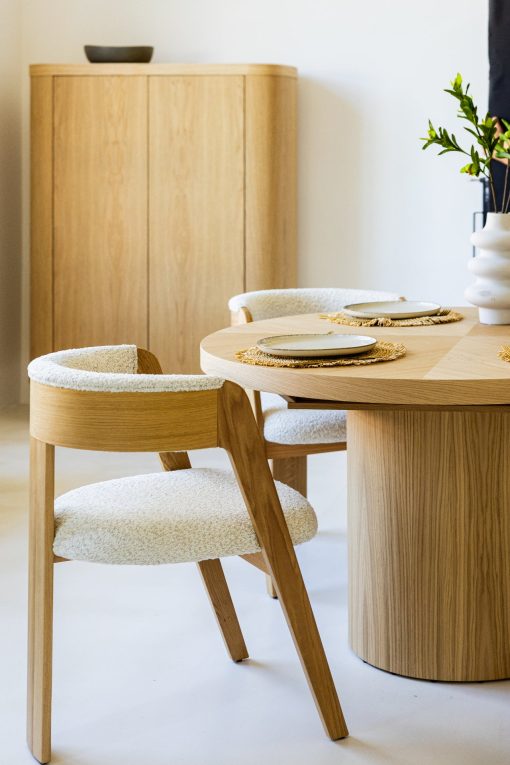 Wall Cabinet 2 Door-120x50x160-Natural-Oak – Image 2