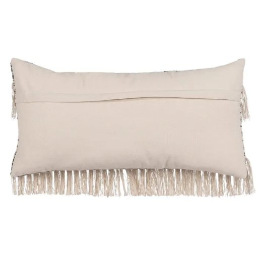 BEIGE-BLACK COTTON CUSHION 30 X 60 CM – Image 2
