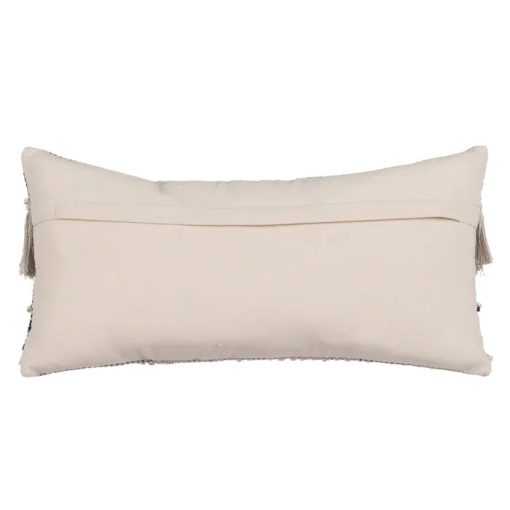 BEIGE-BLACK COTTON CUSHION 30 X 60 CM – Image 2