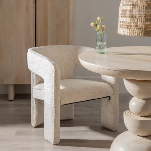 CHAIR BEIGE FABRIC 69 X 66 X 73 CM – Image 2