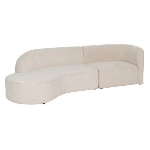 SOFA 2 PIECES BEIGE FABRIC ROOM 300 X 107 X 75 CM – Image 2