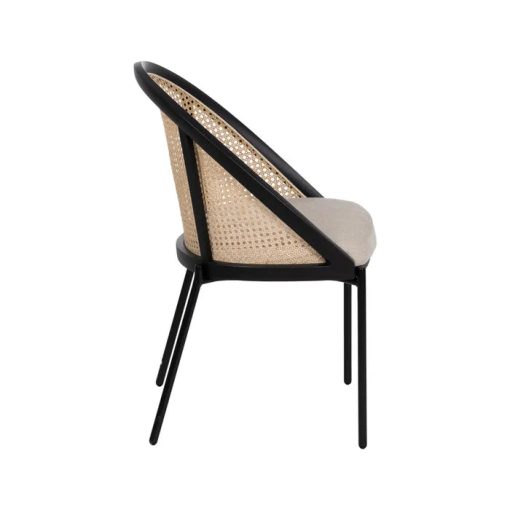 CHAIR BLACK-NATURAL WAY STEEL / PLASTIC 54 X 49 X 82,30 CM – Image 2