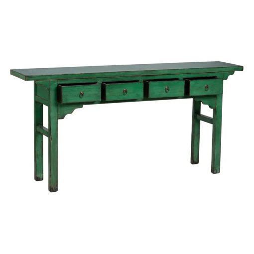 CONSOLE GREEN WOOD-MDF 178 X 38 X 85 CM – Image 2