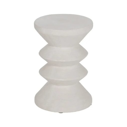 WHITE POLYRESIN TABLE 31 X 31 X 45 CM