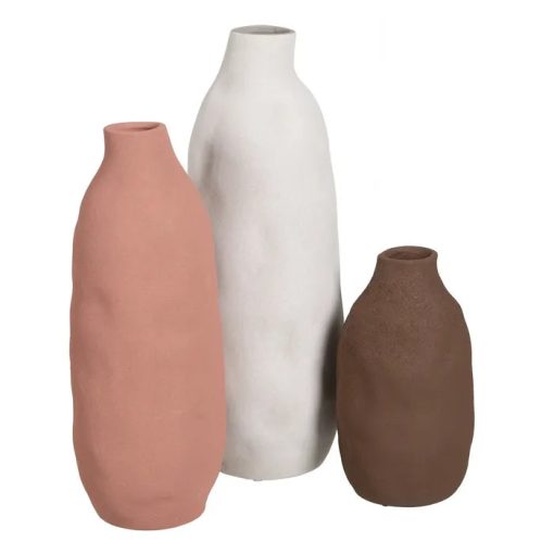 WHITE VASE CERAMICS 24 X 24 X 70 CM – Image 2