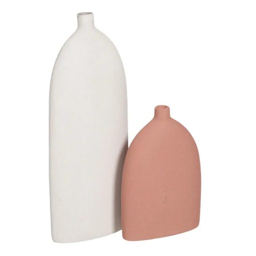 VASE OFF WHITE CERAMIC 24 X 8 X 56 CM – Image 2