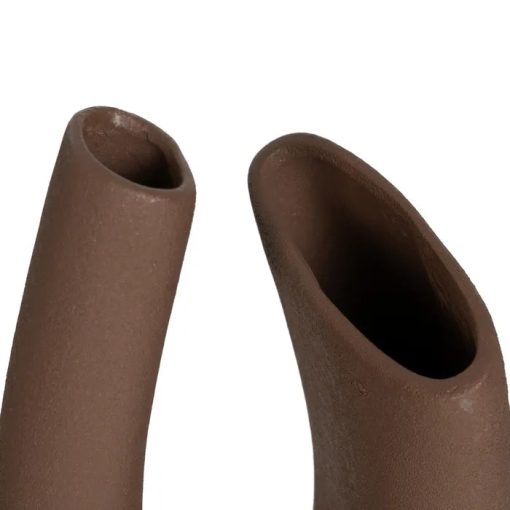 BROWN CERAMIC VASE DECORATION 22 X 19 X 43 CM – Image 2