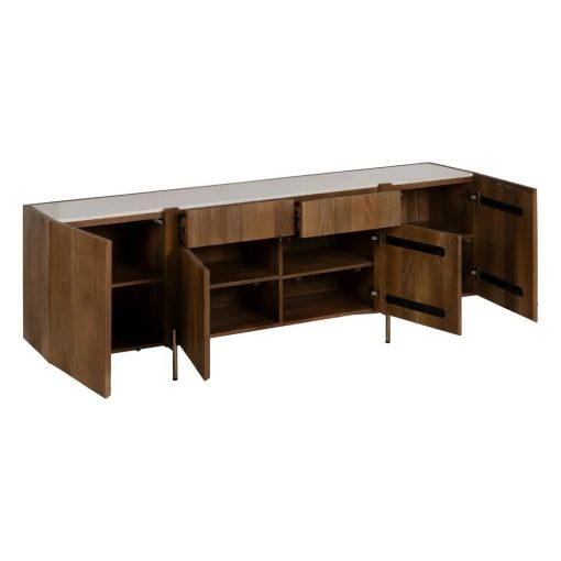 BUFFET WHITE-NATURAL MARBLE/WOOD 200 X 41 X 71 CM – Image 2