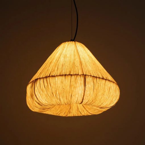 CEILING LAMP BEIGE PAPER-METAL 49 X 49 X 40 CM – Image 2