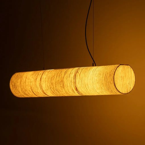 BEIGE PAPER-METAL CEILING LAMP 1.20 X 1.20 X 20 CM – Image 2