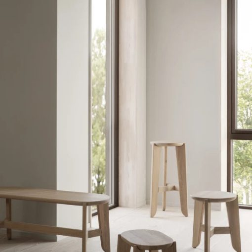 Bar stool -ELI- color wood, height 75 cm – Image 2