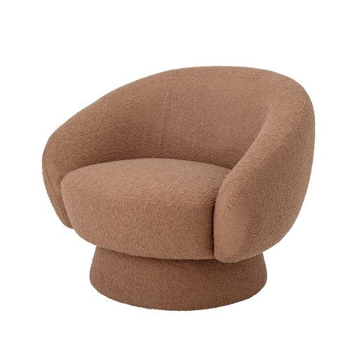 Ted Lounge Chair, Brown, Polyester – Image 2