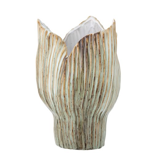 Mahira Vase, Green, Stoneware