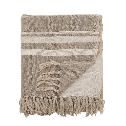 Lugo Throw, Brown, Recycled Cotton