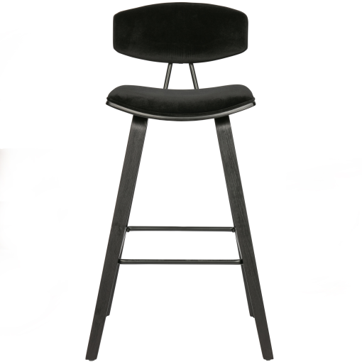 Senn barstool velvet black – Image 2