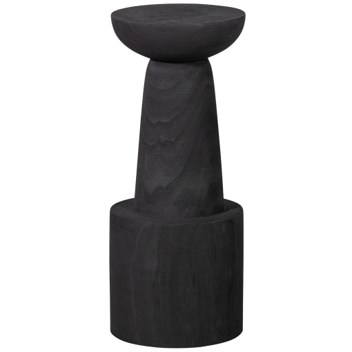 Bink bar stool wood black 76xø32cm
