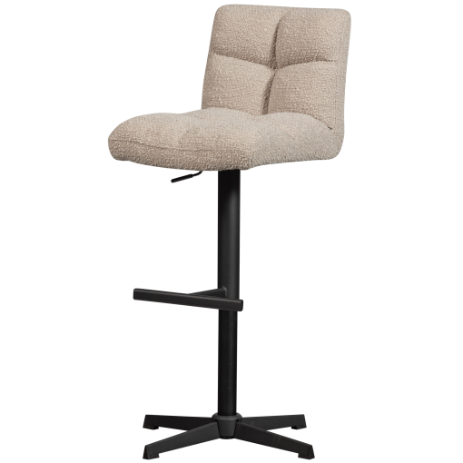Vinny swivel bar stool bouclé sand