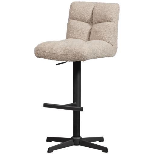 Vinny swivel bar stool bouclé sand – Image 2