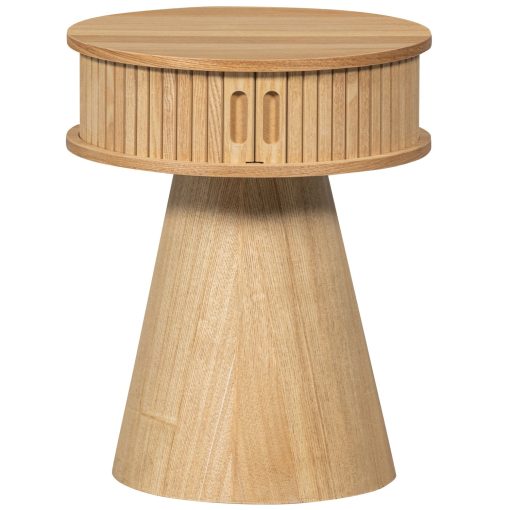 KARRI NIGHTSTAND ROUND WOOD NATURAL
