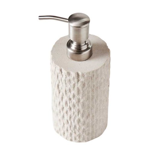 Soap Dispenser Kama - Sand Sandstone - Ø7,5xH17,5 cm – Image 2