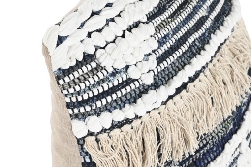 CUSHION COTTON 45X10X45 910 GR, STRIPES BLACK – Image 2
