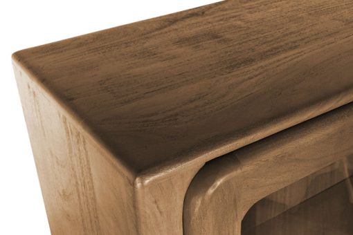 SHOWCASE ACACIA GLASS 100X42,5X190 DARK BROWN – Image 2