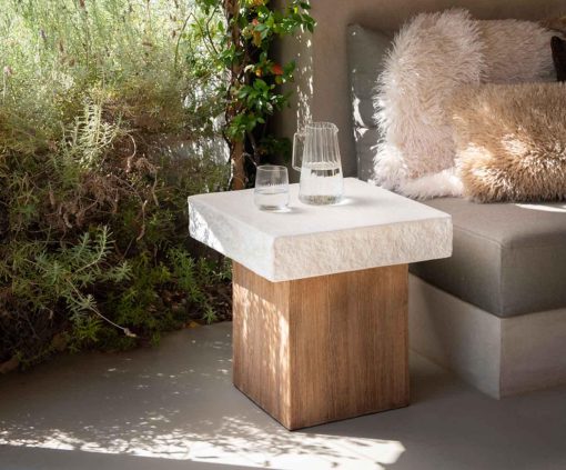 CEMENT/WOOD EFFECT TABLE 50X50X50CM – Image 2