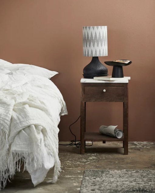 BILLE night stand wood/marble – Image 2