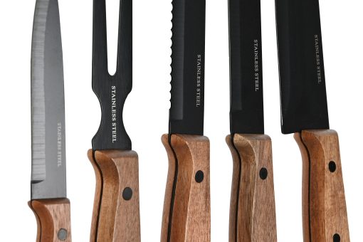 KNIFE SET 6 INOX ACACIA 4X1X33 NATURAL – Image 2