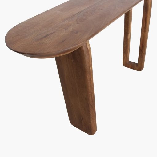 Bullnose console brown 35 × 140 × 80 cm – Image 2