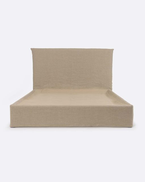 Natural Linen Bed 160 x 200 cm
