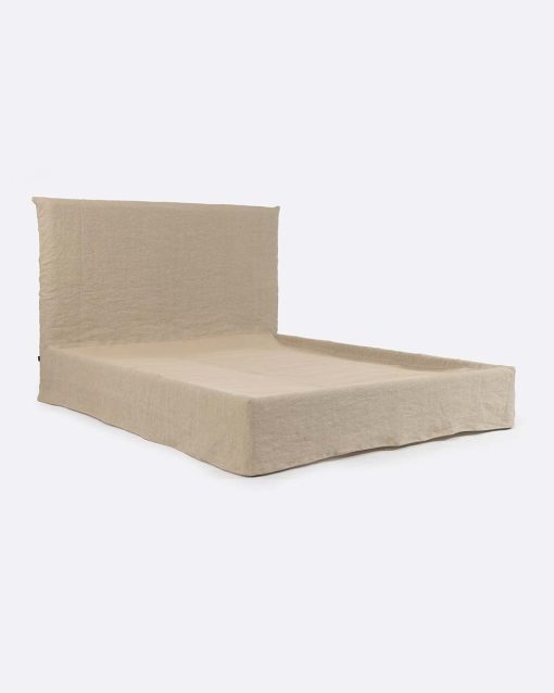 Natural Linen Bed 160 x 200 cm – Image 2