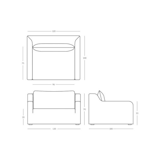ARMCHAIR | JOP MEGA OLDROSE | 120 CM – Image 2