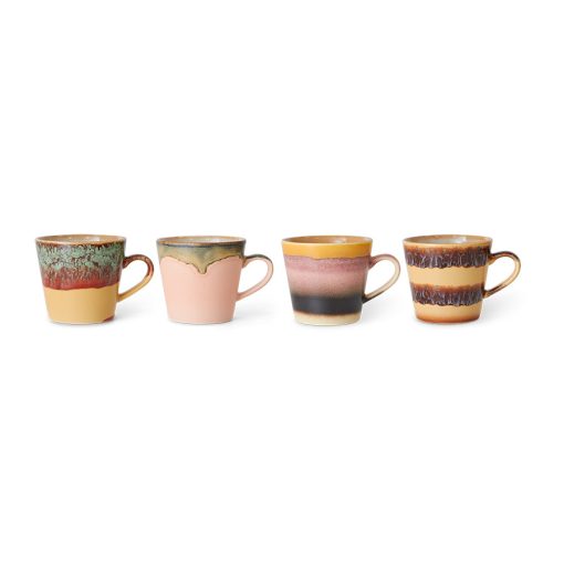 70s ceramics: cappuccino mugs vista, set of 4 – Image 2