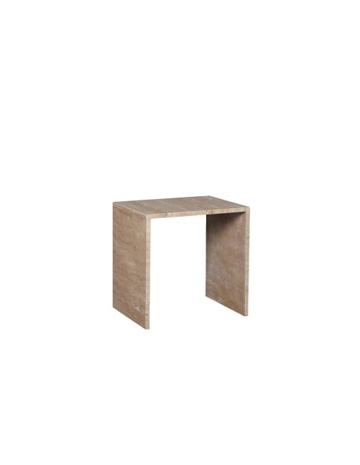 Travertine Side Table – Image 2