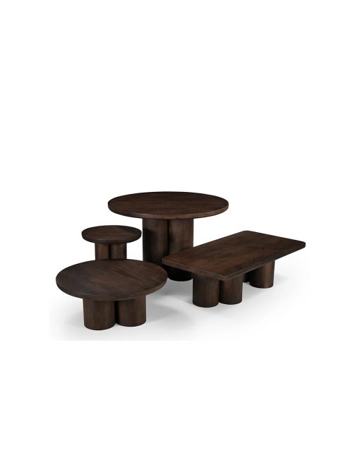 Brown mango round coffee table – Image 2