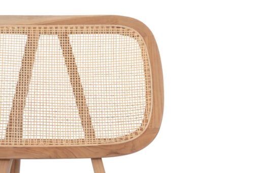 Teak and rattan lounge chair – Image 2