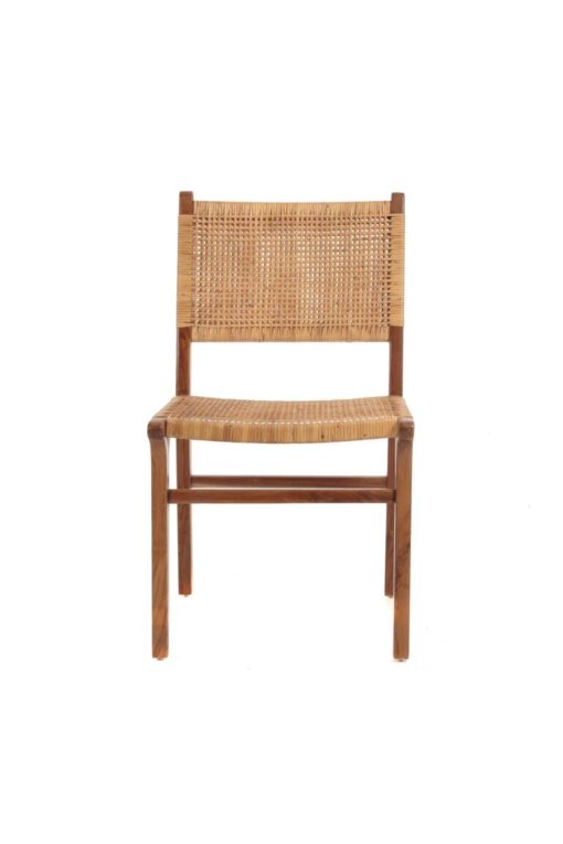Teak and rattan chair 49x51x87cm – Image 2