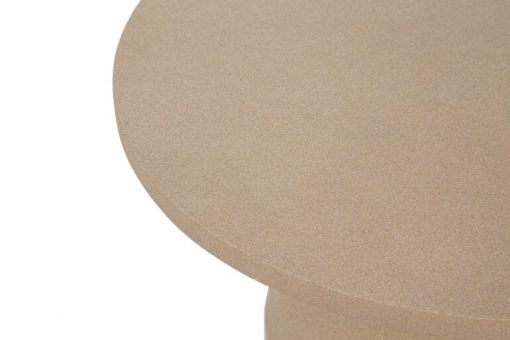 Resin round coffee table sand 80x80x40cm – Image 2