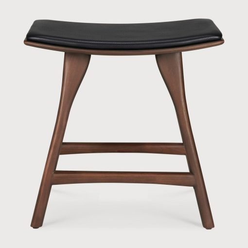 Osso dining stool in teak brown