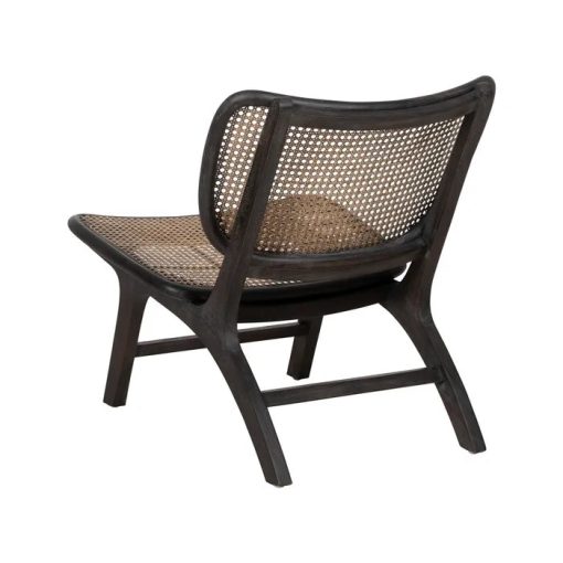 BLACK RATTAN/WOOD ARMCHAIR 84 X 58 X 74 CM – Image 2